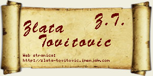Zlata Tovitović vizit kartica